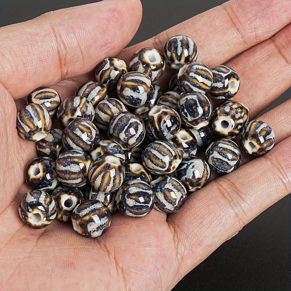 Brown Ceramic Beads, 10/20/30pcs Set for DIY Jewellery